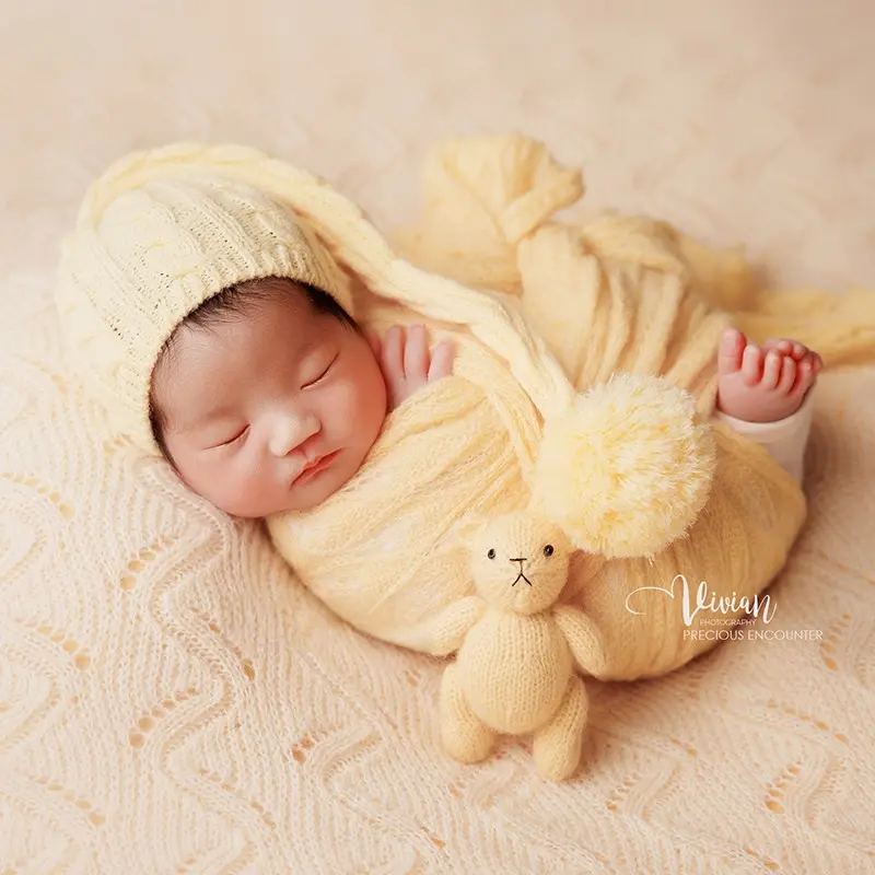 Yellow Knitted Theme Set - Newborn Photography Props - Image 4